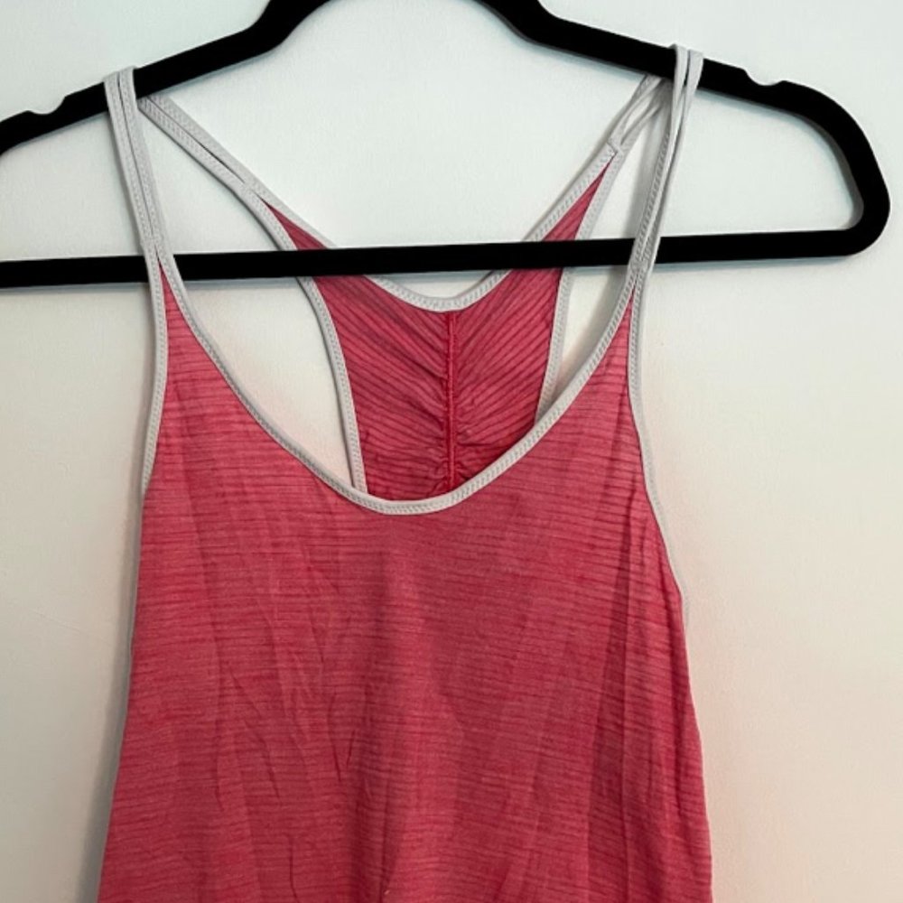 Lululemon Striped Pink Tank Top